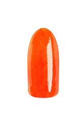 Electric orange color swatch of EzFlow TruGEL All the Way Up on an artificial nail
